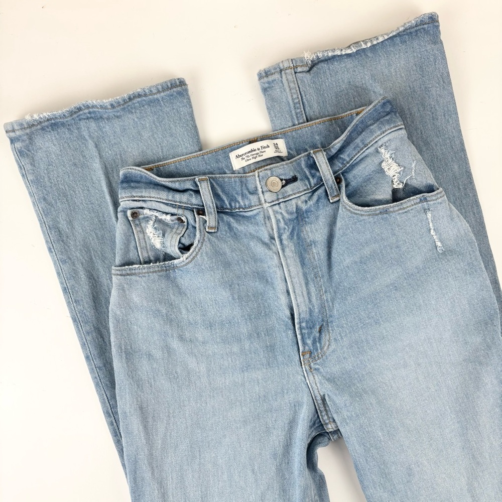 Abercrombie and Fitch Curve‎ Love High Rise Vintage Flare Jean Size 24 L